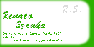 renato szrnka business card